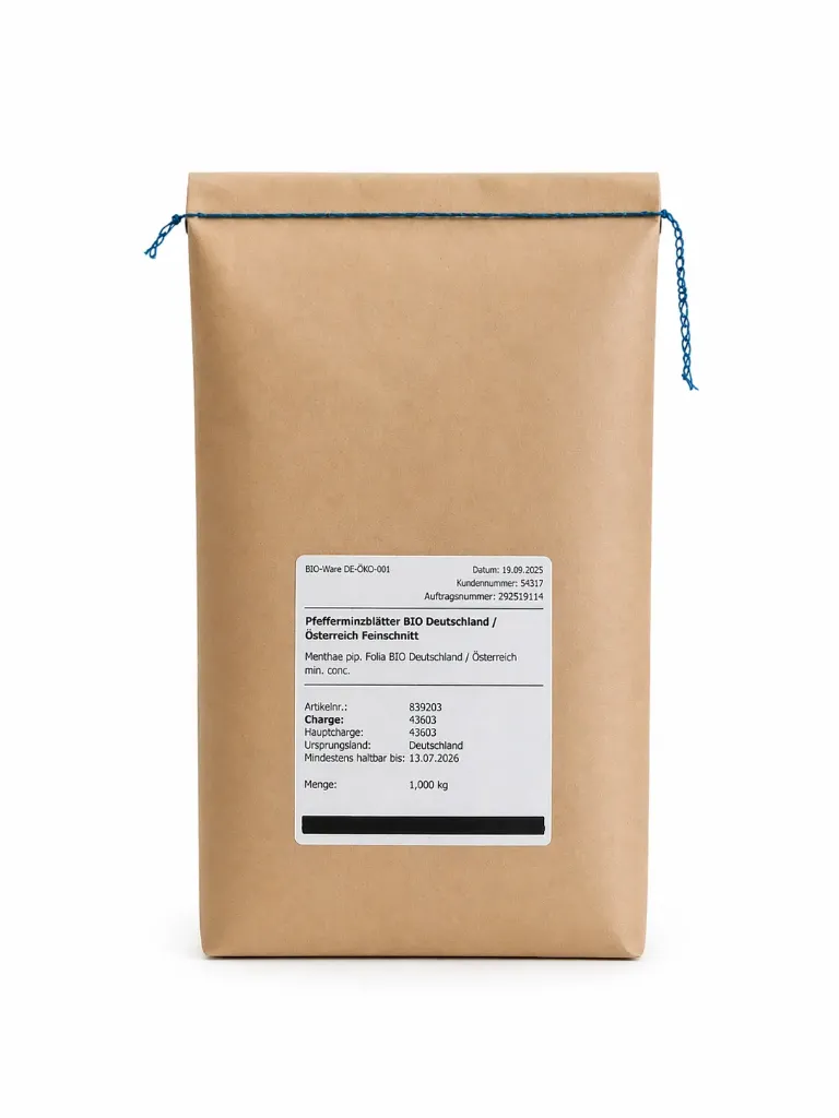 Pfefferminzblätter BIO Feinschnitt (1 kg)