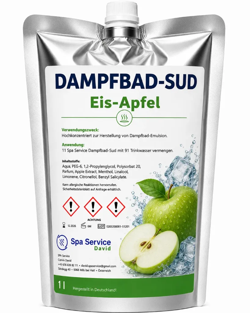 Dampfbademulsion Eis-Apfel -Sonderbestellung ab 5 Stück