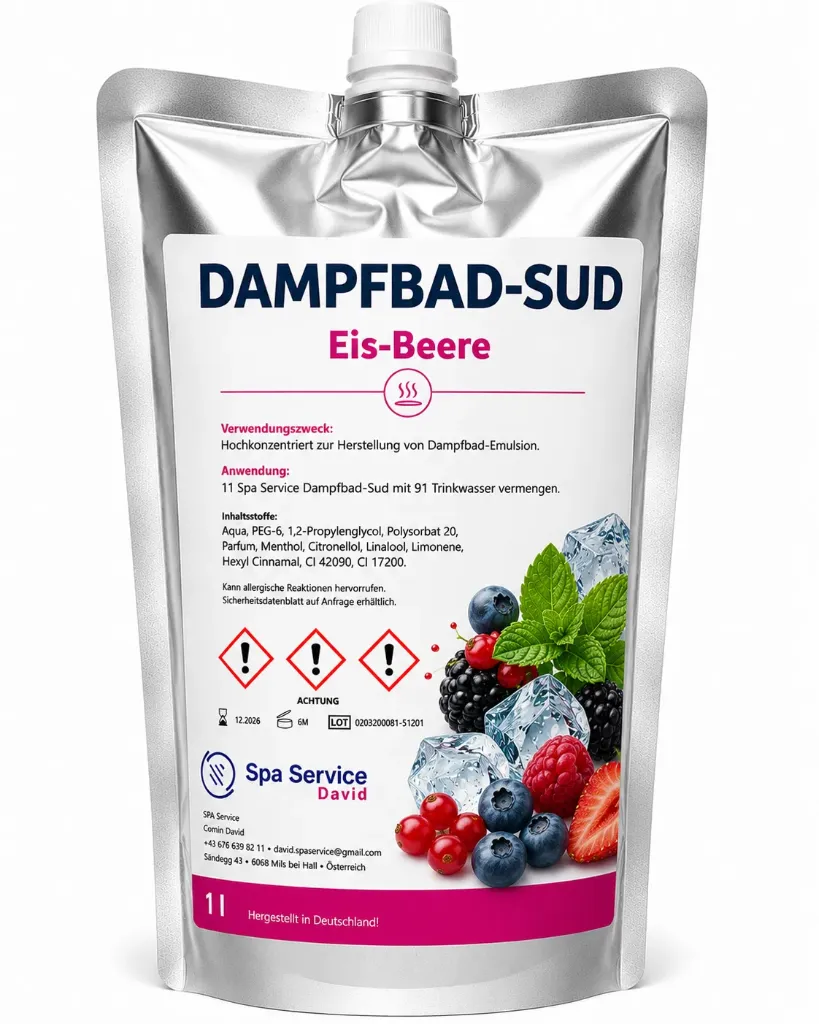 Dampfbademulsion Eis-Beere -Sonderbestellung ab 5 Stück