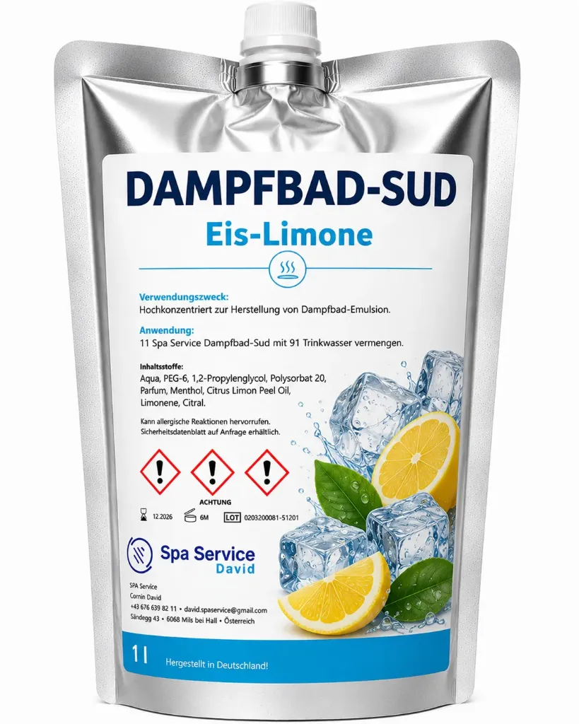 [SUD-EIS-LIM] Dampfbademulsion ''Eis-Limone''