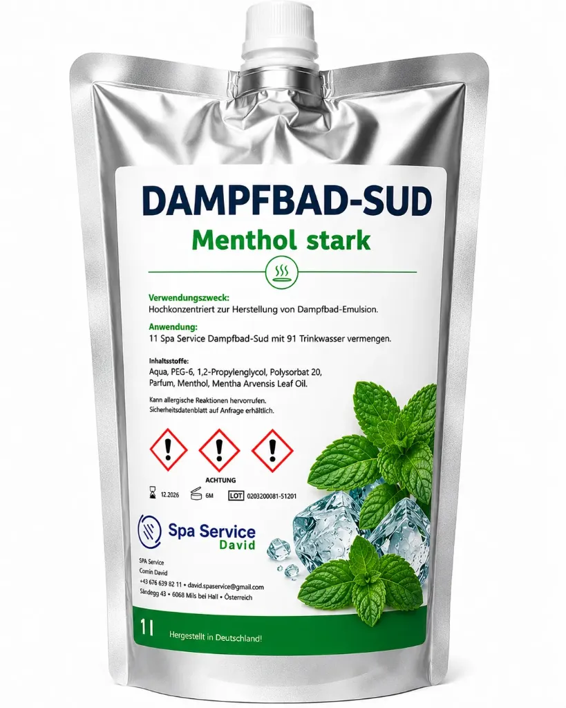 Dampfbademulsion Menthol stark -Sonderbestellung ab 5 Stück